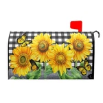 Granbey Sunflower Butterfly Magnetic Mailbox Cover Summer 25.5X21",. Fixed Price $26.90.