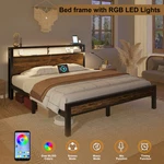 Bed Fame Full/queen/king With Wooden Storage Headboard And Charging Station. Fixed Price $131.59.