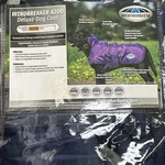 New Purple Weatherbeeta Windbreaker 420D Dog Coat. Fixed Price $25.00.