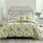 Laura Ashley 7PC Full/queen Cassidy 100% Cotton Duvet Cover Bonus Set Yellow. Fixed Price $47.99.