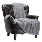 Chanasya Premium Stripe Textured Faux Fur Throw Blanket - 50X65 Inches, Gray. Fixed Price $56.99.
