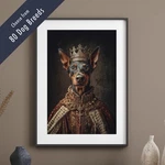 Royal Dog Portrait Print Kings & Queens Wall Art Funny Pet Lover Gift. Fixed Price $29.70.