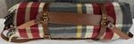 Pendleton Motor Robe Throw Blanket Leather Carrier Red Gray Plaid. Fixed Price $89.99.