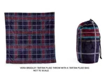 Free Ship Tartan Plaid Fleecetravel Blanket 45 X & Carry Bag Vera Bradley New. Fixed Price $45.00.