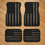 Distressed American Flag Car Floor Mats Set Of 4 Black Usa Auto Decor. Fixed Price $119.99.
