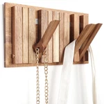 Kyiaany Small Coat Rack For Apartment: 10.4INCH Wood Rustic 6 Hooks Wall Mount. Fixed Price $46.19.