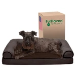 Furhaven Memory Foam Bed For Medium/small Dogs W/ Removable Bolsters. Fixed Price $83.11.