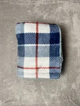 Walmart Plaid Baby Blanket Blue Red White Reversible Soft Plush Lovey 30"X40". Fixed Price $24.99.