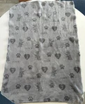 Juicy Couture Bones Paws Pet Cat Dog Super Soft Plush Throw Blanket Gray (k). Fixed Price $15.00.