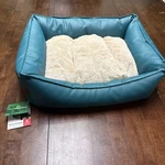 Furhaven Leather Cozy Couch Dog/cat Bed Small Washable Pillow No Slip 23X18 Nwt. Fixed Price $30.87.