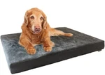 Large Gray Suede Pet Dog Bed Orthopedic Waterproof Memory Foam 41X27 Crate 42X28. Fixed Price $78.95.