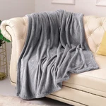 Kmuset Fleece Blanket Size Grey Lightweight Super THROW(50"X60"),. Fixed Price $31.05.