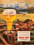1950S Goebel Beer Dude Heaven Saddle Blanket Cowboys Riding Horses Print. Fixed Price $5.00.