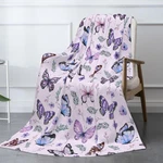 Butterflies Flannel Throw Blanket 50X40" Soft Warm Floral For Women. Fixed Price $28.09.