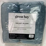 Great Bay Home Micro Cozy Velvet Plush Solid Sheet Set. Blue Surf - Twin, Deluxe. Fixed Price $99.98.