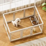 Jalove Acrylic Dog Playpen Indoor, 24 Plastic Pet With Clear.... Fixed Price $236.49.