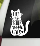 Life Is Better With Cats Decal Vinyl Mom Sticker Ca.... Fixed Price $34.77.