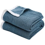 Cotton Blanket, 4-LAYER Soft Muslin Throw For Couch Bed, Breathable G.... Fixed Price $50.19.