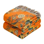 Vanjoroy Boho Large Throw Blanket, 100% Organic Cotton Breathable Soft Bed Th.... Fixed Price $158.59.