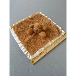 Cloud Island Brown Puppy Dog Security Blanket Rosebud Plush Satin Lovey 12X12. Fixed Price $13.50.