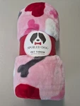 Spoiled Dog Plush Pet Throw Blanket 40"X50" Nwt Pink With Hearts & Bones. Fixed Price $22.00.