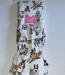 Dogs Easter Bunny Ears Throw Blanket 60X70" Print Poodle Retriever Nwt. Fixed Price $26.00.
