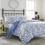 Laura Ashley Home - King Duvet Cover Set Reversible Cotton Bedding Matching. Fixed Price $115.04.