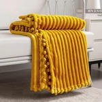 Dissa Fleece Blanket Throw Size 51X63, Yellow Soft, Plush, Fluffy, Fuzzy, W.... Fixed Price $26.47.