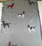 Holiday Dog Blanket Sweater Knit 50X60 Cotton Throw Dachshund Spaniel Christmas. Fixed Price $40.00.