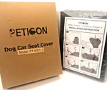 Peticon Dog Car Seat Cover Model Pt 4001-1 Black New With Instructions.. Fixed Price $31.99.