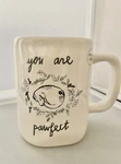 Rae Dunn You Are Pawfect Coffee Mug Print Dog Puppy Double Sided 18OZ Nwt. Fixed Price $12.99.