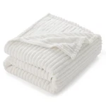 Nestl White Throw For Couch, Lightweight Cut Plush Cozy Blanket, Fuzzy. Fixed Price $25.89.