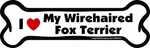 Imagine This Bone Car Magnet, Love My Wirehaired Fox Terrier, 2-INCH By 7-INCH. Fixed Price $9.99.