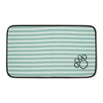 Bone Dry Green Stripe Embroidered Paw Pet Mat Small. Fixed Price $10.00.