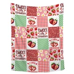 40X50 Inch Pink Strawberry Fruit Theme Flannel Throw Blanket Couch Sofa Bed. Fixed Price $31.98.