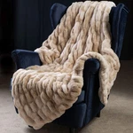 Super Soft Faux Fur Throw Blanket- Brown Royal Luxury Cozy .... Fixed Price $53.94.