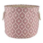 Bone Dry Pet Storage Collection Lattice Paw Print, Rose, Small Round. Fixed Price $18.54.