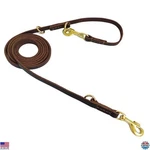 Lwbmg 8FT Genuine Leather Hands-free Double Ended Dog Training Leash, All Sizes. Fixed Price $26.69.