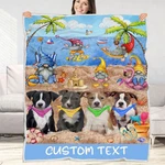American Staffordshire Dog Blanket Personalized Throw Woven Fleece Sherpa Nwt. Fixed Price $44.99.