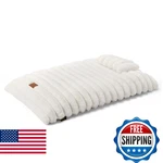 & Country Luxe Cuddletown Ribbed Bubble Stripe Pillow Crate Mat Pet Bed,. Fixed Price $70.97.