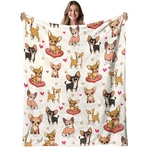 40X50 Inch Chihuahua Dog Flannel Throw Blanket Fleece Bed Couch Animal Lover. Fixed Price $28.21.