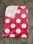 Circo Target Pink Baby Blanket With Big White Polka Dots & Sherpa Back. Fixed Price $39.99.