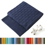 Treely 100% Cotton Knitted Throw Blanket Couch Cover Navy Blue 60X80 Inches. Fixed Price $60.90.