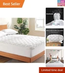 Breathable King Mattress Protector - Down Alternative Comforting Sleep. Fixed Price $41.77.