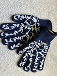 Smart Home Women's Solid Ivy Detail Gripping Work Gloves Navy One Size Thick. Fixed Price $10.00.