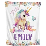 Unicorn Blanket - Personalized Fleece Throw, Dream Big Magical Kids Baby Gift. Fixed Price $79.95.