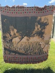 American Weavers Tapestry Throw Blanket Bird Dog Labrador Pheasant Hunting 60X50. Fixed Price $29.95.
