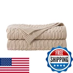 Wdcozy Cable Throw Blanket Super Soft Warm Lightweight Knitted Jacquard. Fixed Price $44.81.