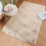 Beige Plush Faux Rabbit Shaggy Fur Rugs For Bedroom Small Washable Fluff.... Fixed Price $22.91.