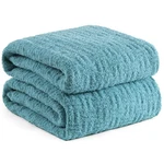 Ginamuse Blue Ultra Soft Knit Throw Blanket For COUCH,50"X60" 50"X60",. Fixed Price $33.99.